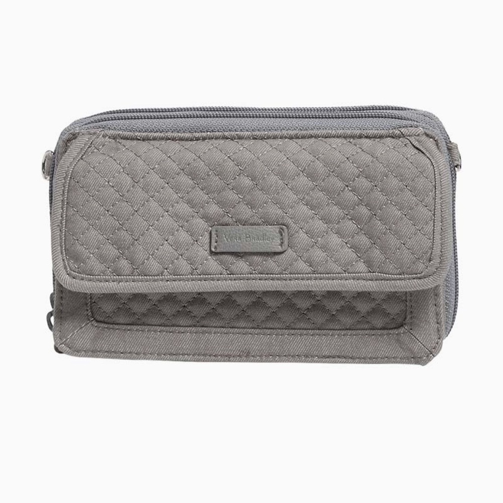 Vera Bradley Iconic RFID All in One Crossbody Gray Denim Yin Yang